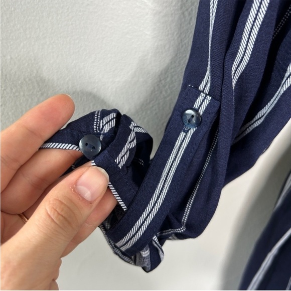 ATMOSPHERE Blue White Striped Dress - Picture 4 of 10